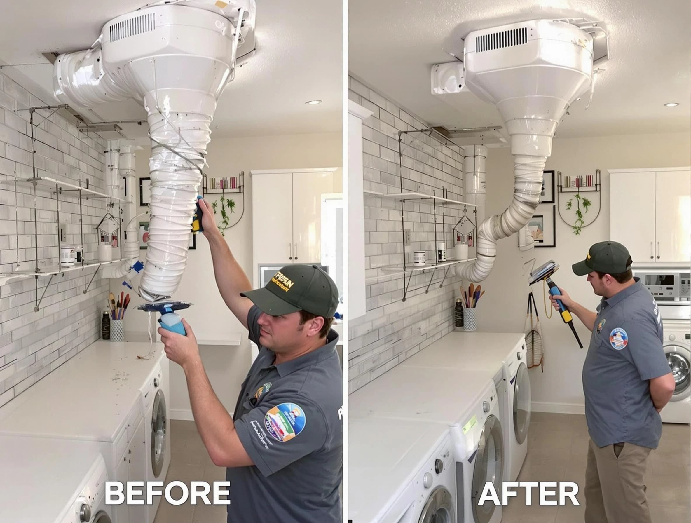 Professional dryer exhaust vent cleaning by Hooper Dryer Vent Cleaning in Hooper