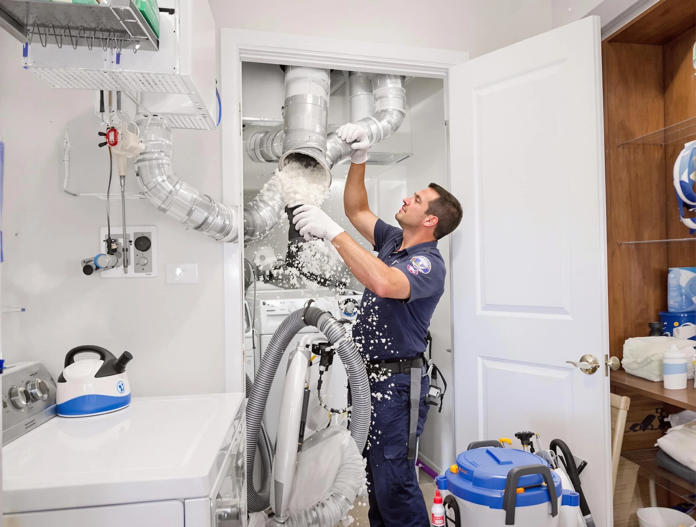 Hooper Dryer Vent Cleaning technician delivering thorough residential dryer vent cleaning service in Hooper