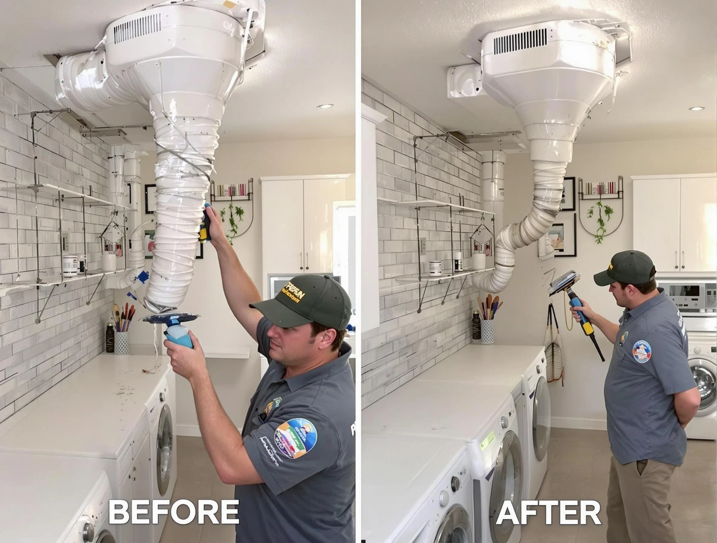 Professional dryer exhaust vent cleaning by Hooper Dryer Vent Cleaning in Hooper