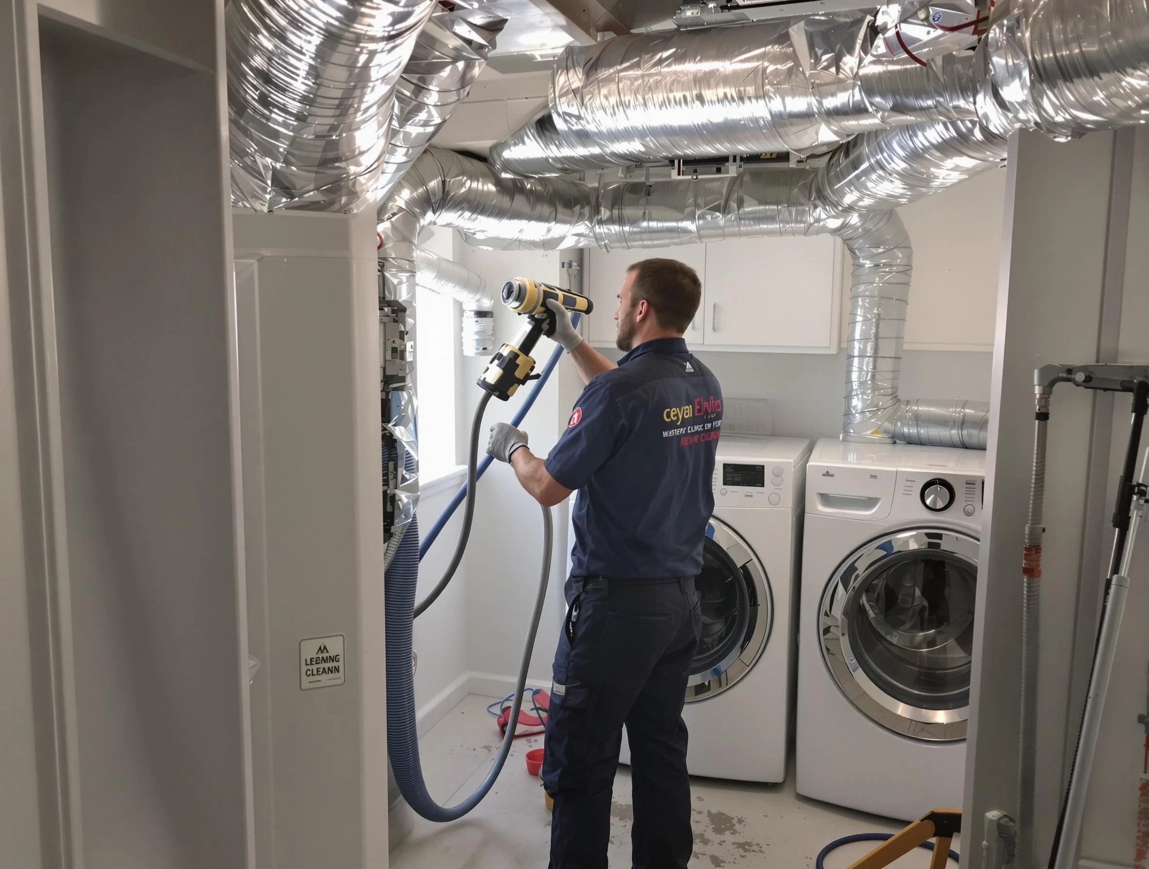 Hooper Dryer Vent Cleaning specialist using advanced equipment for thorough duct cleaning in Hooper